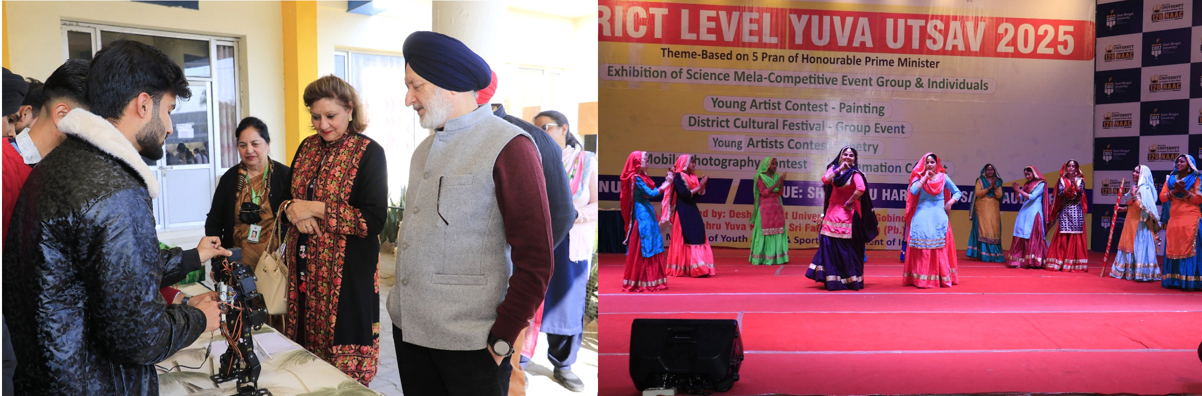 Various competitions organized in the district level youth festival of Desh Bhagat University